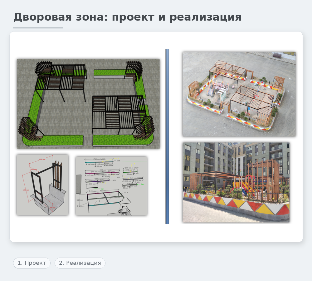 дворовая зона металлоконструкции проект и реализация